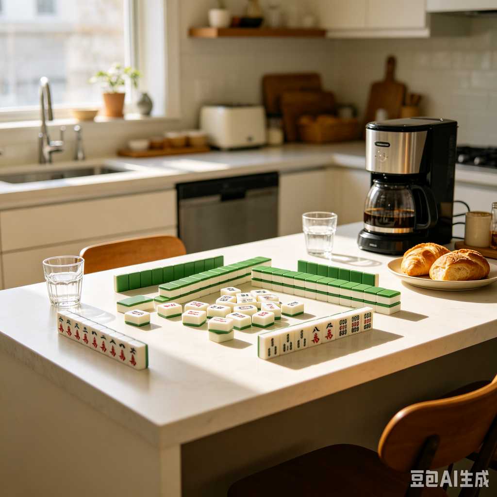 flat print mahjong set